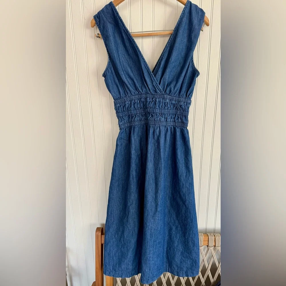 Given Kale Denim Dress Size Medium 100% Cotton Denim Dress - Picture 4 of 5